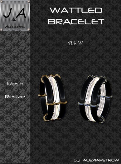 Wattled Bracelet - B&W