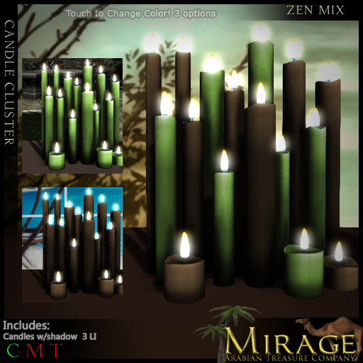=Mirage= Candle Cluster - Magick Mix