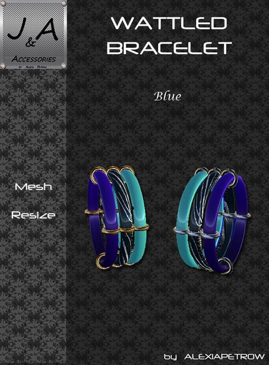 Wattled Bracelet Blue