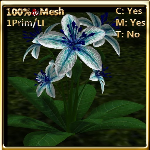 Second Life Marketplace LW_ Lily Plant Light Blue