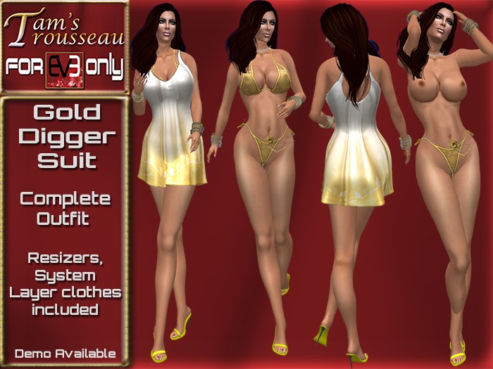 EVE DEMO - Gold Digger Suit and Coverup
