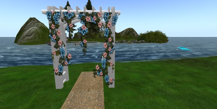 Flowered Trellis purple/pink