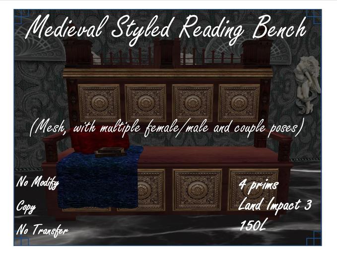 Medieval Styled Reading bench