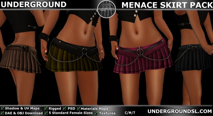 [UG MESH] MENACE SKIRT PACK