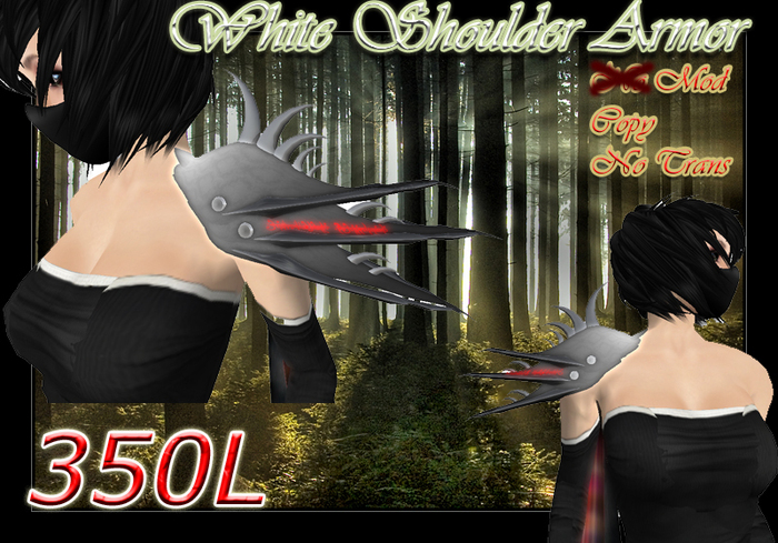 [Mitty_Inc] White Shoulder Armor [Female]