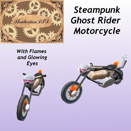 Thadovian LTD Steampunk Ghost Rider Motorcycle
