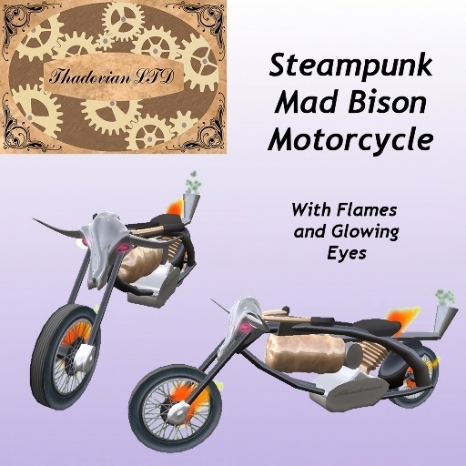 Thadovian LTD Steampunk Mad Bison Motorcycle