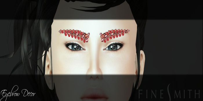 FINESMITH - red gem Eyebrows Decor strawberry