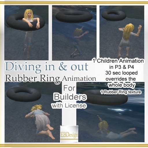 EBDesign - Victorian Beach Rubber Ring Diving for Children