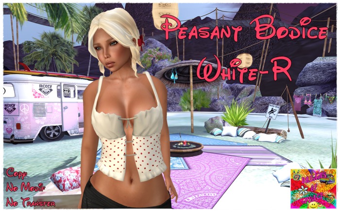.:DOP:. Peasant Bodice White-R