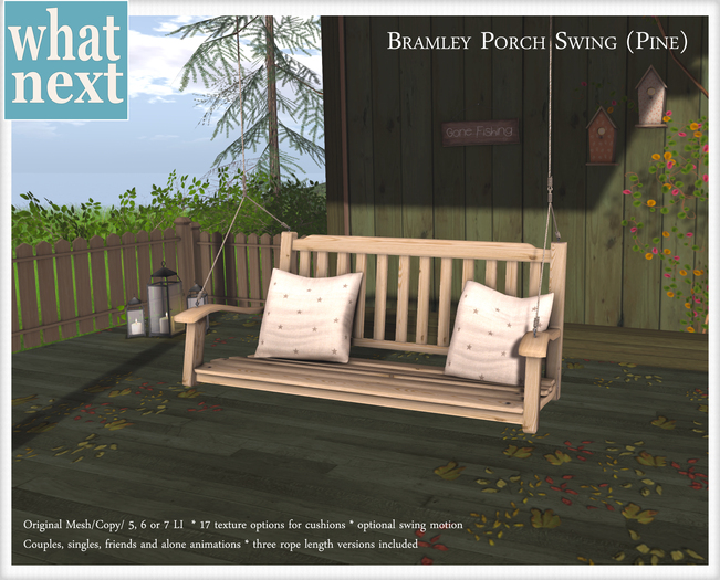{what next) Blue Bramley Porch Swing (boxed)