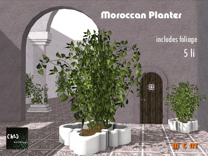 Moroccan Planter with Foliage
