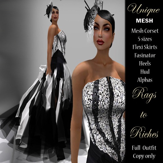 **SD** Rags to Riches Gown with heels  BSM