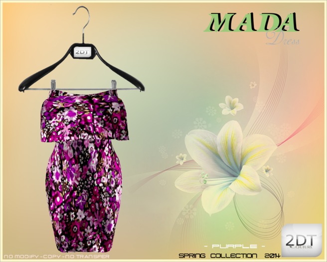 2DT Couture - Dress - MADA - Purple ( Spring Collection 2014 )