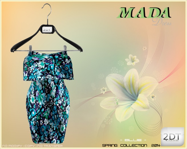 2DT Couture - Dress - MADA - Blue ( Spring Collection 2014 )  SALE !!!