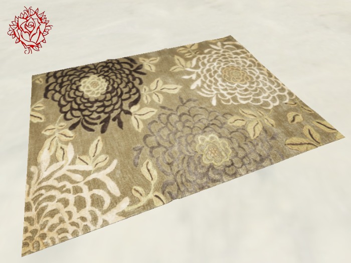 Mesh Rug v2 Beige Floral
