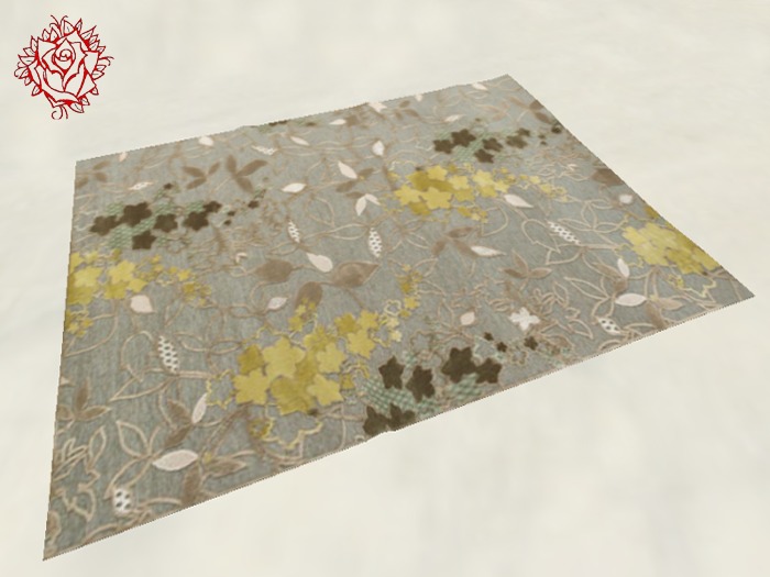 Mesh Rug v2 Beige Floral 2