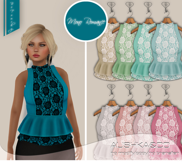 A&CO-Chic Mono Lace Blouse-DEMO