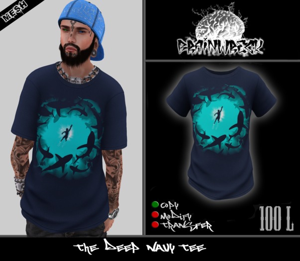 .::::Brain Wreck:::.The Deep Navy Tee
