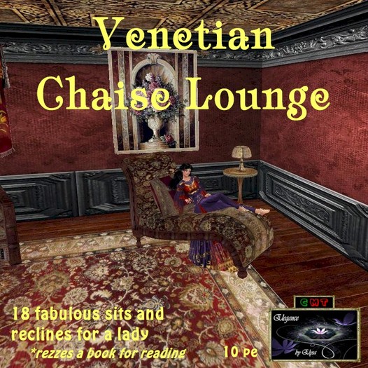 *EbE* Venetian Chaise Lounge (red)