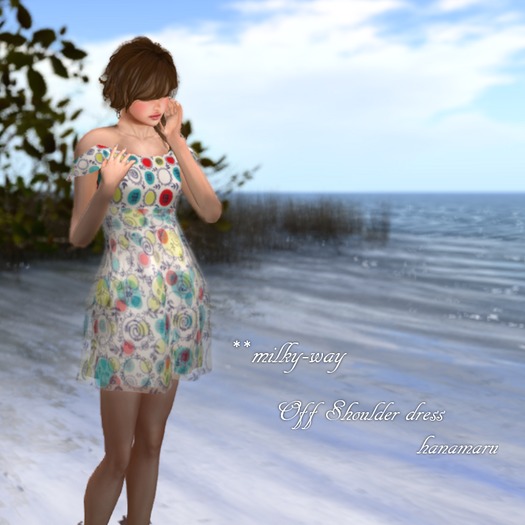**milky-way *14-09 Off Shoulder dress-hanamaru