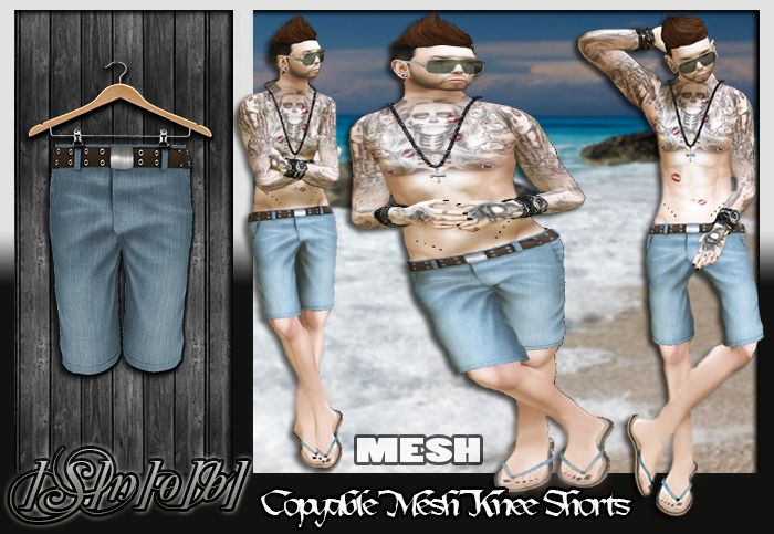 ]S]N]0]B] DEMO Mesh Knee Shorts