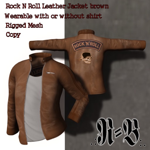 Leather Jacket Rock n Roll brown