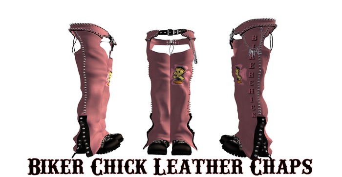 Pink Biker chick chaps