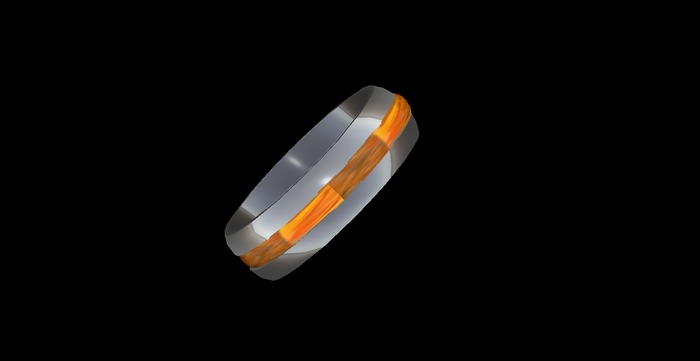 silver and citrine band