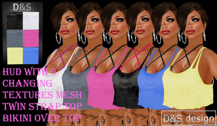 D&S design MeshTwin Strap Bikini Over Top