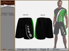 Zuloo-RMESH Men's Designer Shorts - Style B - Green