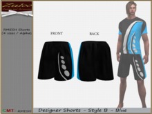 Zuloo-RMESH Men's Designer Shorts - Style B - Blue