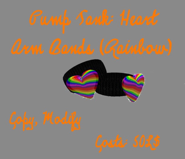 Rainbow Heart Arm Band Pump Tanks