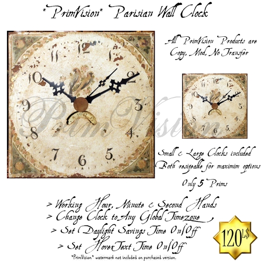*PV* Parisian Wall Clock