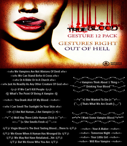 TRUE BLOOD GESTURE 12 PACK