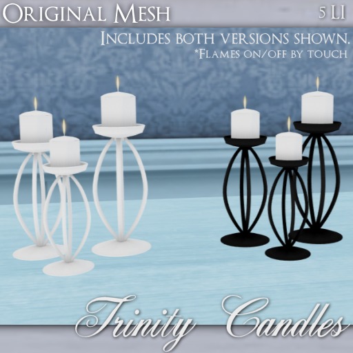 ::: Krystal ::: Trinity Candles - Periwinkle
