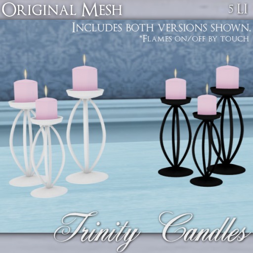 ::: Krystal ::: Trinity Candles - Pink