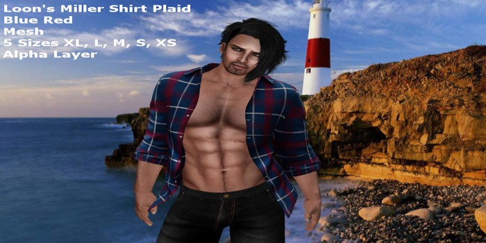 Loon's Miller Shirt Plaid(Blue/Red)