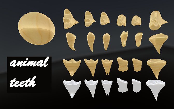 *Diesel Magic* animal teeth sculpted maps