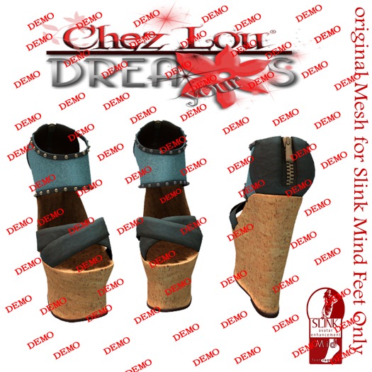 Sandale Sandy Cyan *original Mesh for Slink  Feet Only* DEMO*