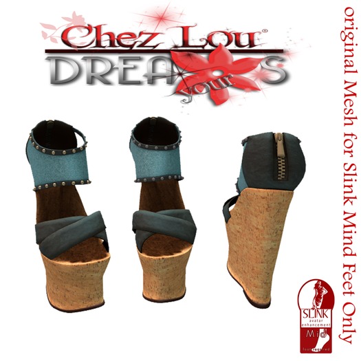 Sandale Sandy Cyan *original Mesh for Slink  Feet Only*