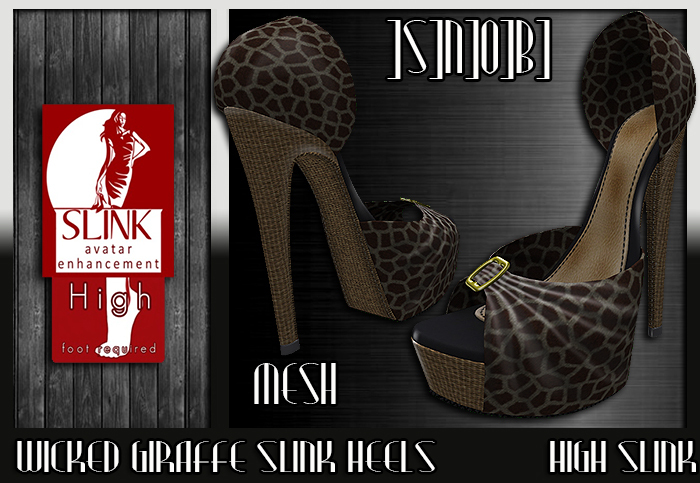 ]S]N]O]B] Wicked Giraffe Slink Heels
