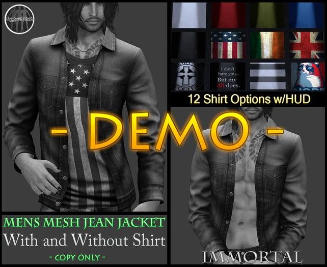 .:Immortal:. -DEMO!- :MESH: Jean Jacket - Blue
