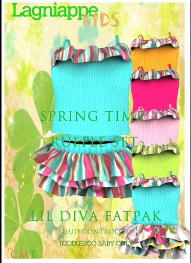 (lagniappe) Ruffle Outfit - Baby Only FATPAK Toddleedoo only