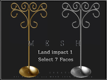 T-3D Creations [ Wire Table Stand ] Gold and Silver / MESH - Full Perm -