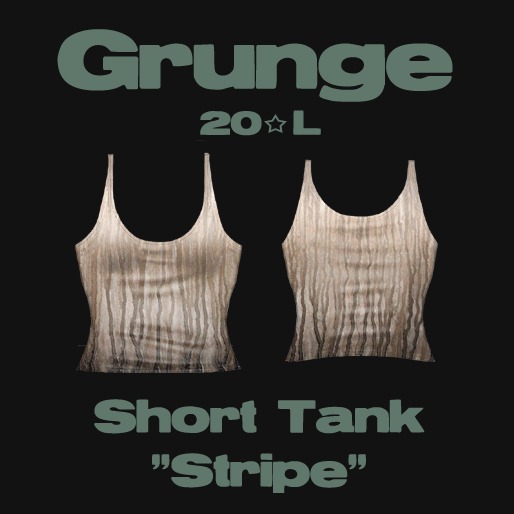 Grunge Cross Top Tank ~ Stripe