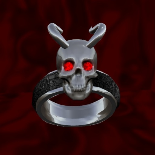 Demon Skull Ring w/ Resize menu (Boxed)