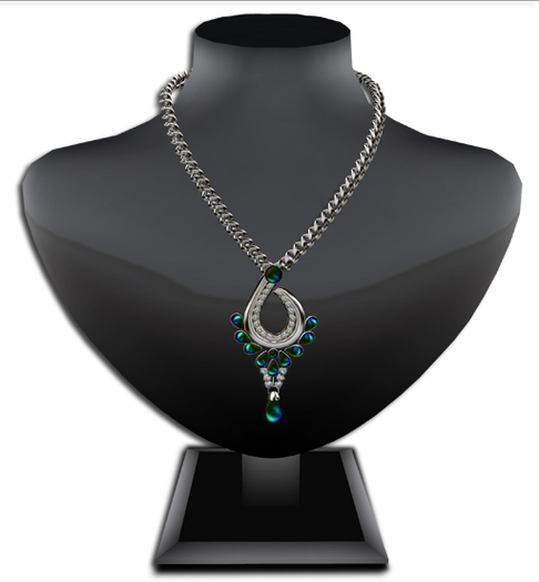 ((Crystal Line))Glamourous 2 Necklace(wear)