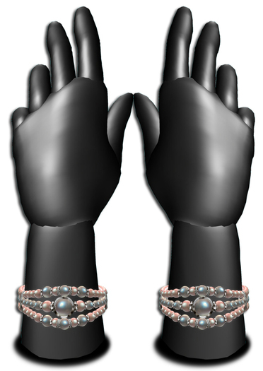 ((Crystal Line))Floret Pearl Bracelet(wear)