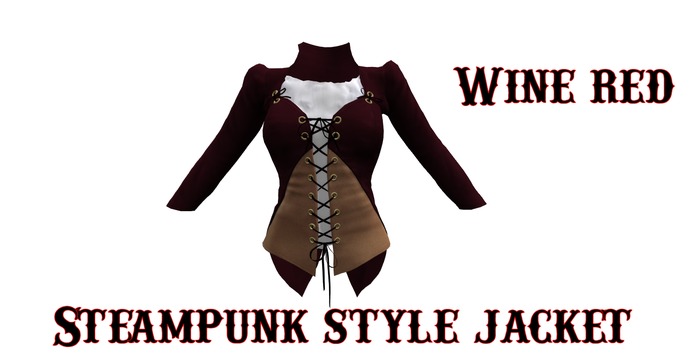 Steampunkcorsetjacketred